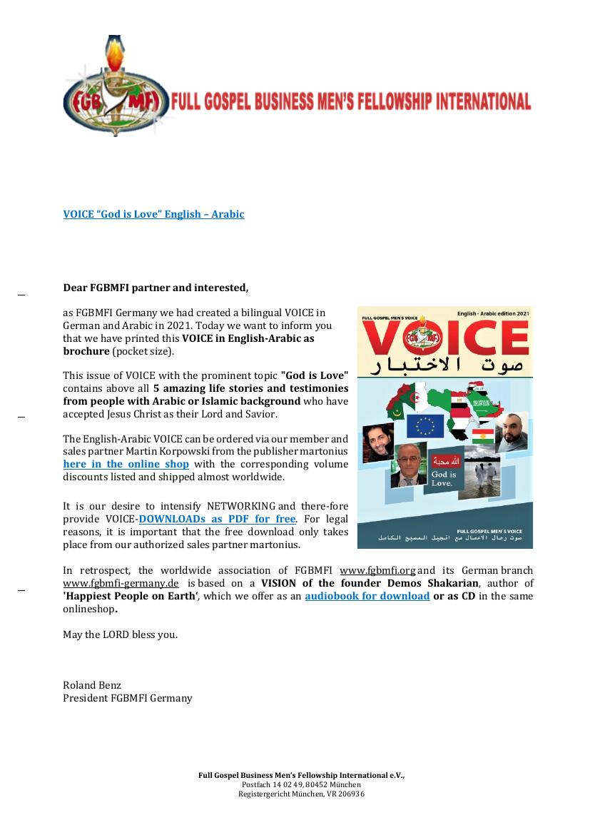 INFO: English-Arab VOICE Magazine